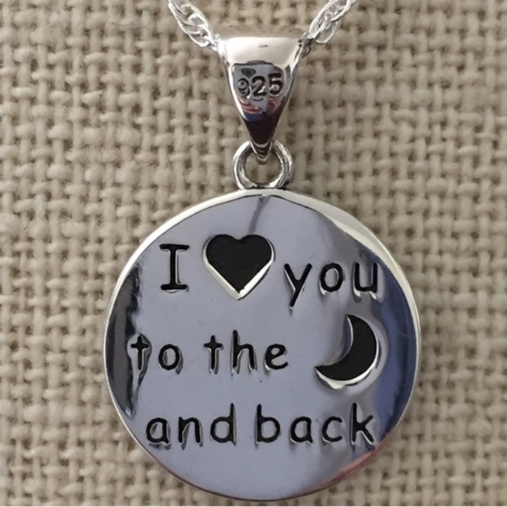 COPY - I 💜 you to the 🌙 and back Sterling Silver …